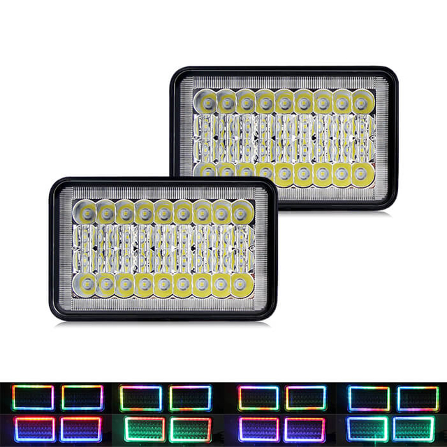 RGB 4x6 LED Headlight Wholesale JG-1002r